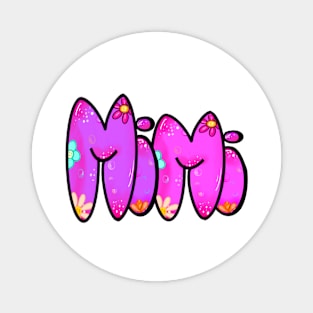 Mimi Top 10 best personalised gifts - Mimi - personalised,personalized custom name with flowers Magnet